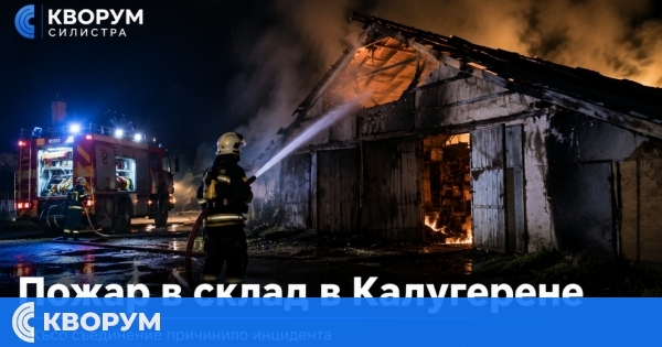 Пожар в склад в Калугерене унищожи част от покривна конструкция и имущество