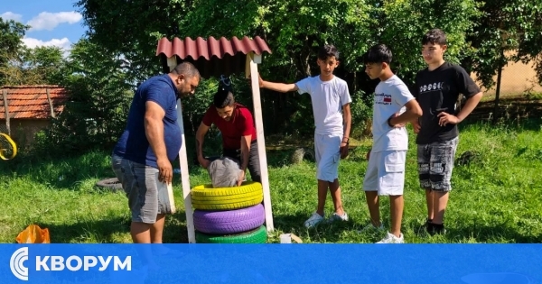 Работилници за рециклиране превърнаха стари гуми в цветни фигури в селата Полковник Чолаково и Зарник