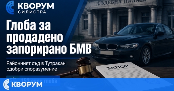 Мъж получи глоба в Тутракан за продажба на запорирано БМВ