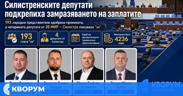 Силистренските депутати със замразени заплати