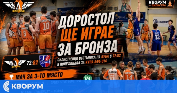 БК "Доростол" ще играе за бронза в Купа БФБ при момчетата до 14 години