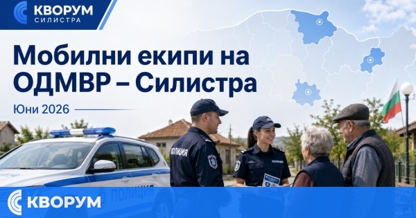 Мобилен полицейски екип ще посети пет села в община Главиница на 25 юни