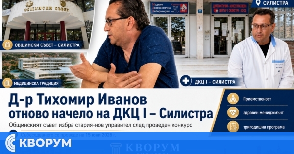 Д-р Тихомир Иванов остава управител на ДКЦ-1 – Силистра с нов тригодишен мандат