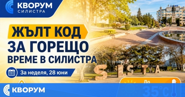 Жълт код за горещо време в Силистра в неделя