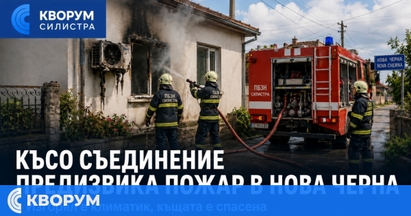 Късо съединение предизвика пожар в къща в село Нова Черна