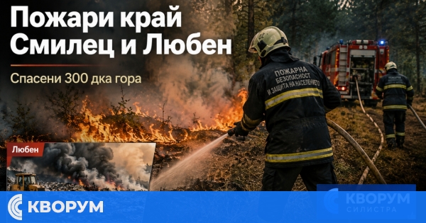 Огнеборци спасиха 300 дка гора при пожар край село Смилец