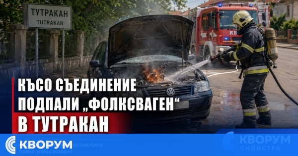 Късо съединение предизвика пожар в автомобил в Тутракан