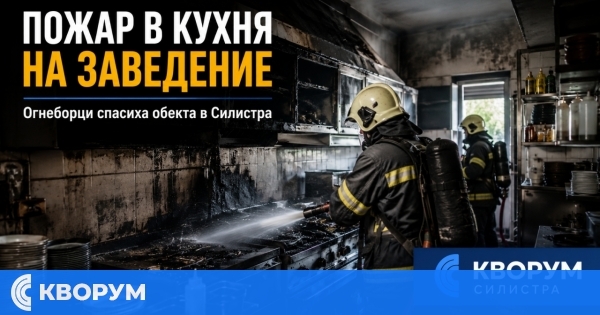 Пожар избухна в кухнята на заведение в Силистра, огнеборци спасиха обекта