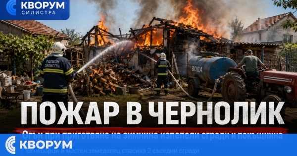 Огън при приготвяне на зимнина изпепели сгради и покъщина