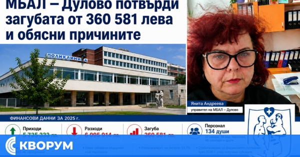 Кадрови проблем и намалена субсидия довели до загубата на МБАЛ – Дулово