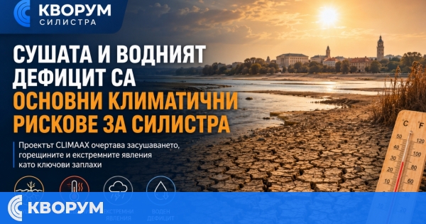 Сушата и водният дефицит са сред основните климатични рискове пред Силистра