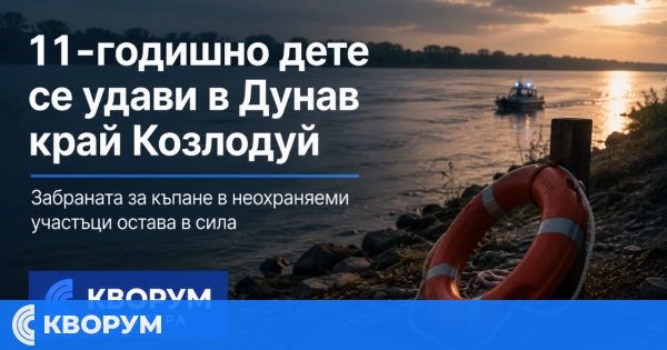 11-годишно дете се удави в Дунав край Козлодуй