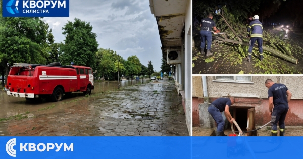 Пожарникари отводниха наводнени имоти в Тутракан и премахнаха паднало дърво край Зафирово