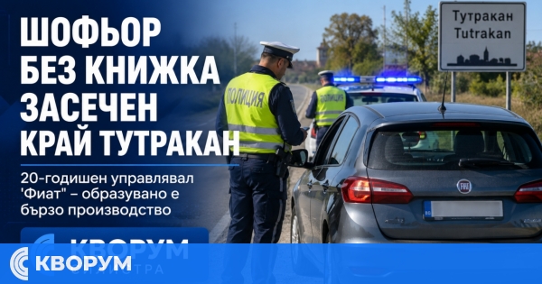 20-годишен е засечен да шофира без книжка край Тутракан