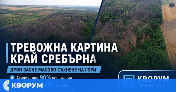 Дрон засне сериозно съхнене на гори край Сребърна