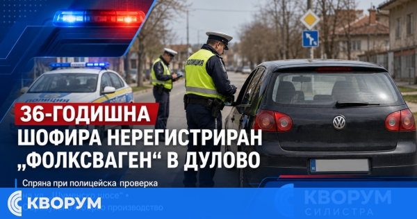 36-годишна жена е засечена с нерегистриран автомобил в Дулово
