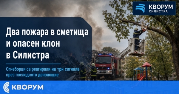 Пожари в две сметища край Тутракан и Правда са загасени без материални щети