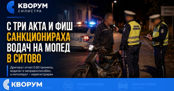 Три акта за неправоспособен водач на мотопед в Ситово