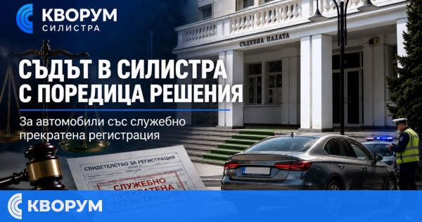 Съдът в Силистра: Кога пада глобата за автомобил с прекратена регистрация