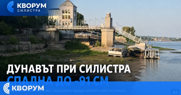 Дунав при Силистра падна до минус 91 сантиметра, очаква се нов спад през следващите дни