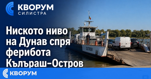 Ниското ниво на Дунав спря ферибота Кълъраш–Остров