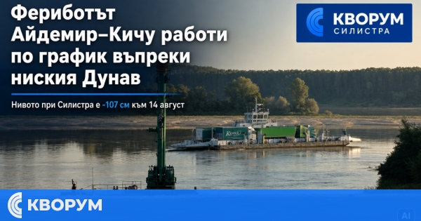 Дунав при Силистра остава на много ниско ниво, но фериботът Айдемир–Кичу работи по график