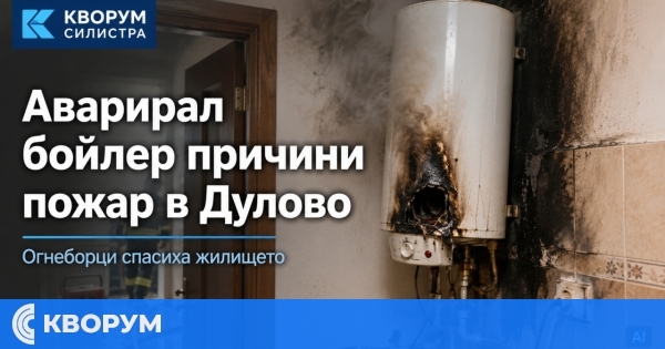 Пожар от аварирал бойлер в Дулово, огнеборци спасиха жилището