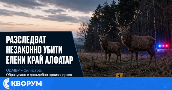 Откриха останки от два елена край Алфатар, полицията образува досъдебно производство