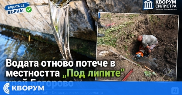 Водата отново потече от чешмата в местността "Под липите" край Богорово