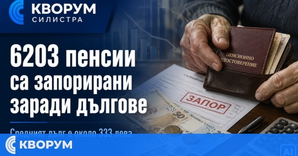 Над 6200 пенсии са били под запор заради дългове