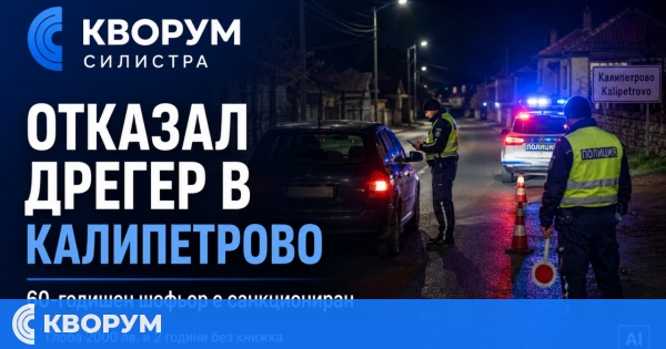 2000 лева глоба и две години без книжка след проверка в Калипетрово