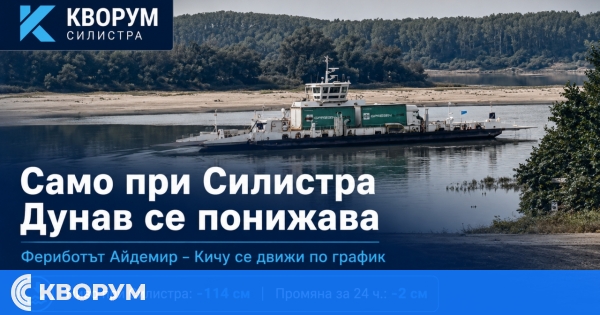 Само при Силистра Дунав се понижава, фериботът Айдемир – Кичу работи по график