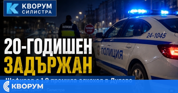 20-годишен е задържан за шофиране с 1,9 промила алкохол в Дулово
