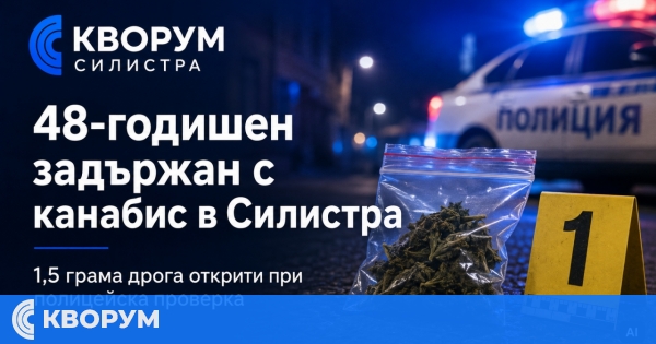 48-годишен е задържан с канабис при полицейска проверка в Силистра
