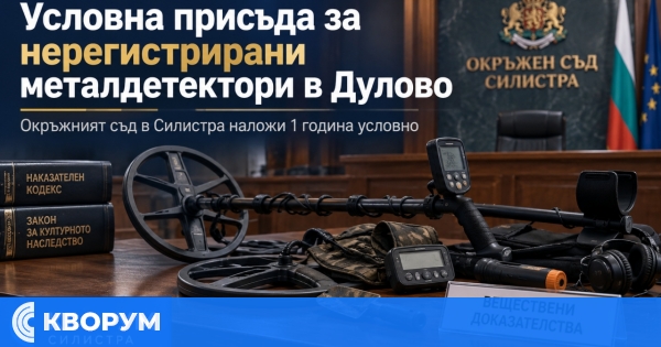 Условна присъда за нерегистрирани металдетектори в Дулово