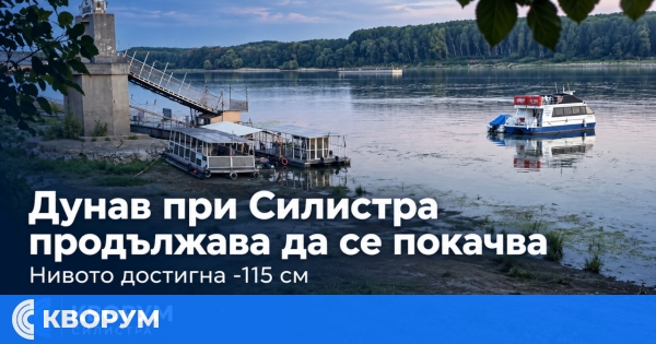 Дунав при Силистра продължава да се покачва – нивото достигна -115 сантиметра