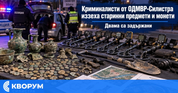 Двама задържани в Силистра след изземване на артефакти и металдетектори