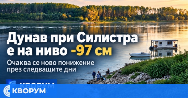 Дунав при Силистра е на ниво -97 см, очаква се ново понижение през следващите дни