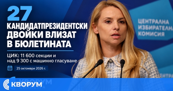 27 кандидатпрезидентски двойки влизат в бюлетината за изборите на 25 октомври