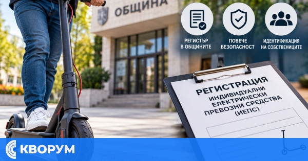 Електрическите тротинетки ще се регистрират в общините по нов ред
