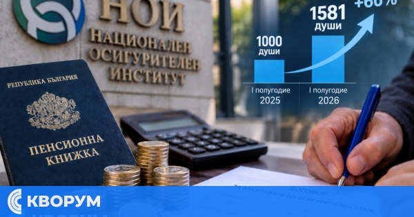 Рязък ръст на хората, които купуват стаж за пенсия – 1581 души за половин година