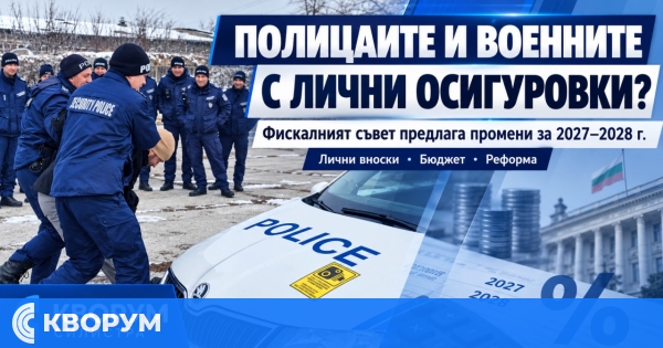 Фискалният съвет предлага полицаите и военните да започнат да плащат лични осигуровки