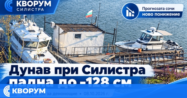 Рекордно ниски стойности на Дунав при Силистра през октомври
