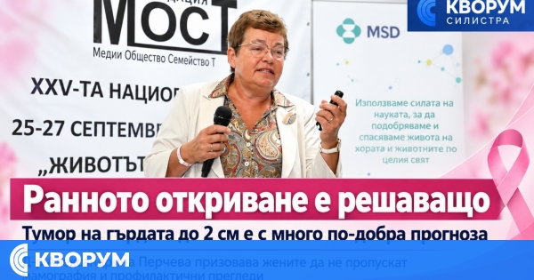 Тумор на гърдата до 2 см е свързан с много по-добра прогноза