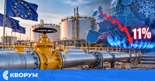 Европа влиза в зимата с по-ниски газови запаси