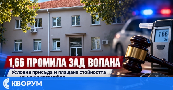 1740 евро за колата и условна присъда в Дулово след шофиране с 1,66 промила