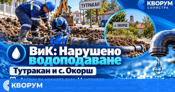 Аварии оставиха без вода части от Тутракан и село Окорш