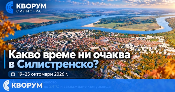 Динамична седмица в Силистренско: до 24 градуса, дъжд и захлаждане към уикенда