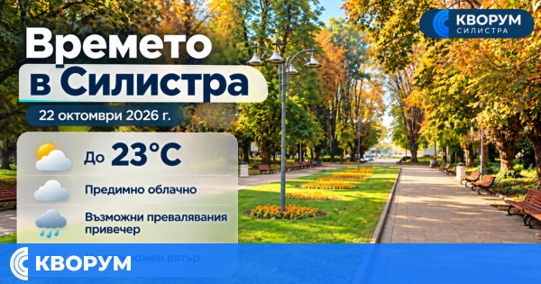 До 23 градуса в Силистра днес, вечерта идват облаци и възможни валежи