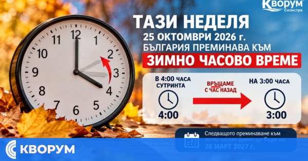 Тази неделя връщаме часовниците с час назад